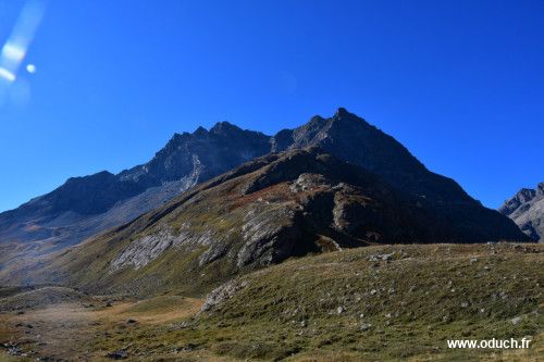 Pic de Chamoissière vu du refuge de l'Alpe