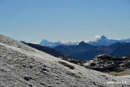 Mont Viso et Pic de Rochebrune vus de Rochachille