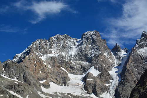 Pelvoux, Pointe Puiseux et Pointe Durand vus du Glacier Noir