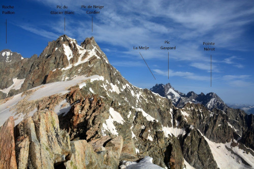 Pic de Neige Cordier vu depuis le pic du Glacier d'Arsine