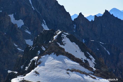 Pic du Glacier d'Arsine vu du pic du Glacier Blanc