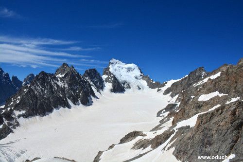 Pointe de la Grande Sagne vue du pic du Glacier Blanc